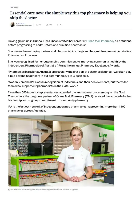 Daily Liberal | Essential care now: the simple way this top pharmacy is helping you skip the doctor | Life Pharmacy Group